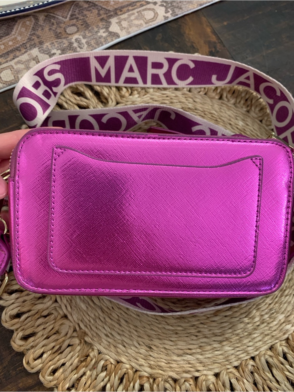 Marc Jacobs Metallic Pink Snapshot Crossbody Bag - Picture 6 of 10